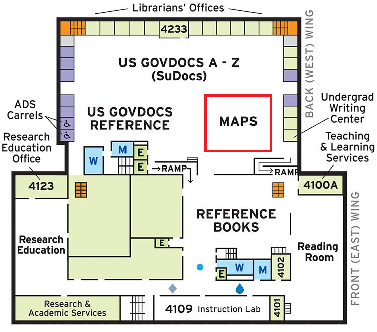 Map of 4th floor
